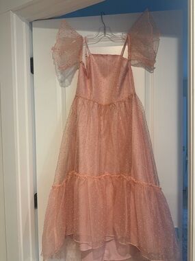 Pink Sparkle Tulle Maxi Dress